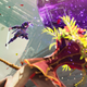 An image from Scarlett Nexus depicting Yuito Sumeragi using telekinesis to throw what appears to be a big-ass bus onto an enemy.